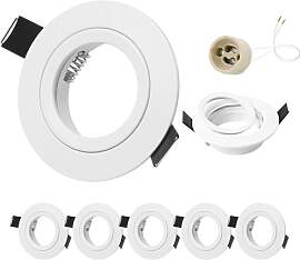 GeyouLux 6er set Einbaustrahler LED 230V Rahmen