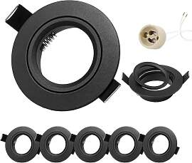 GeyouLux 6er set Einbaustrahler LED 230V Rahmen