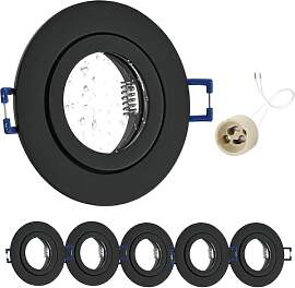 GeyouLux 6x LED Einbaustrahler 230V IP44 Rahmen