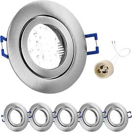 GeyouLux 6x LED Einbaustrahler 230V IP44 Rahmen