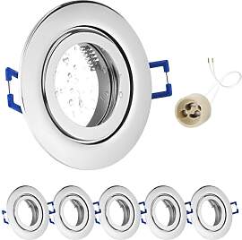 GeyouLux 6x LED Einbaustrahler 230V IP44 Rahmen