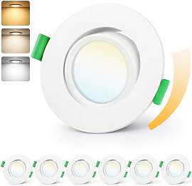 GeyouLux LED Einbaustrahler 230V Dimmbar 68mm, 5W