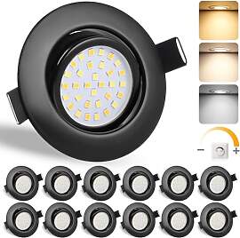 GeyouLux LED Einbaustrahler 230V IP44, 6W Dimmbar