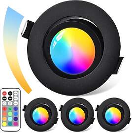 GeyouLux LED Einbaustrahler Dimmbar RGB,Led Spot