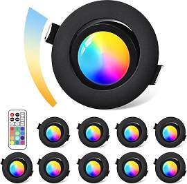 GeyouLux LED Einbaustrahler Dimmbar RGB,Led Spot