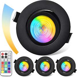 GeyouLux LED Einbaustrahler Dimmbar, RGB Spot 230V 