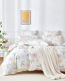 Gezu Baumwolle Bettwäsche 155x220 cm Rosa Weiß