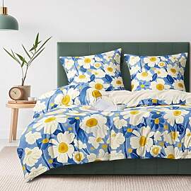 Gezu Bettwäsche 155x220cm Blumen Beige