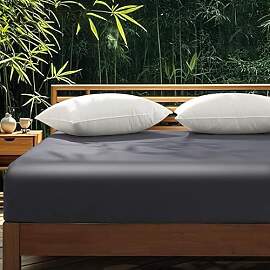 Gezu Mako Satin Spannbettlaken 90x200 Grau 100%