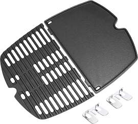 GFTIME 6558 Grillplatte 7644 Grillrost Gusseisen