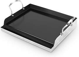 GFTIME Grillplatte 43 × 33 cm aus Edelstahl mit