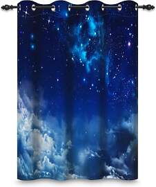 ggaimwf 107x160cm Galaxy-Ösenvorhang für