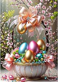 GHHKUD Ostern Osterei Diamond Painting Set für