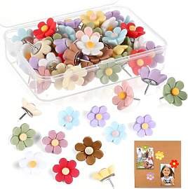 GHPKOTW 20 Stück Blumige Pinnadeln, Bunte