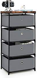 GIANTEX Kommode mit 4 Stoff-Schubladen,