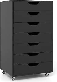 GIANTEX Rollcontainer mit 4 Schubladen & 2