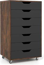 GIANTEX Rollcontainer mit 4 Schubladen & 2