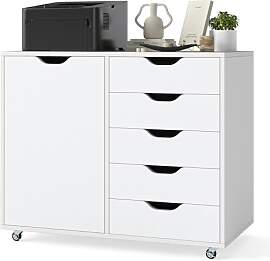 GIANTEX Rollcontainer mit 5 Schubladen &