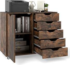 GIANTEX Rollcontainer mit 5 Schubladen &