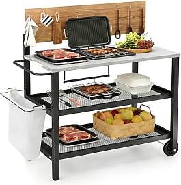 GIANTEX Servierwagen Grillwagen 4 Etagen mit