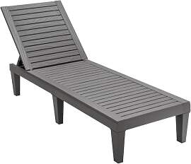 GIANTEX Sonnenliege Gartenliege Holzoptik,