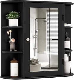 GIANTEX Spiegelschrank Bad, Badezimmerschrank