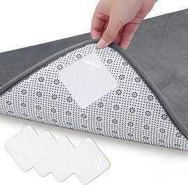 Gicctyble 4 Stück 10cm*10cm Teppich Antirutsch