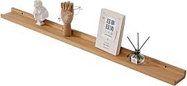 Gieanoo Bilderleiste Holz,100cm Eiche Regal Massiv 