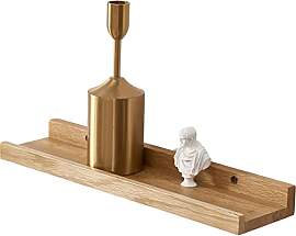 Gieanoo Bilderleiste Holz, 30cm Eiche Regal Massiv 