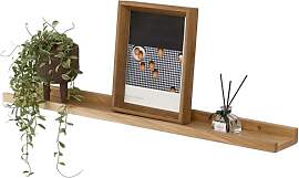Gieanoo Bilderleiste Holz, 40cm Eiche Regal Massiv 
