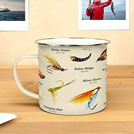 Gift Republic Fliegenfischen Emaille Tasse Outdoor 