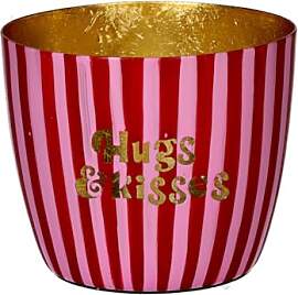 Giftcompany Madras Windlicht M Hugs and Kisses
