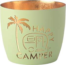 Giftcompany Windlicht Madras Happy Camper Eisen