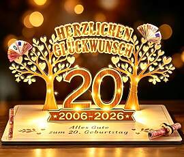 Giftota - 2026 Originelle Geldgeschenk zum 20.