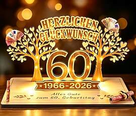 Giftota - 2026 Originelle Geldgeschenk zum 60.