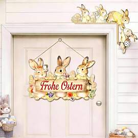 Giftota 2er Set Türschilder Ostern &