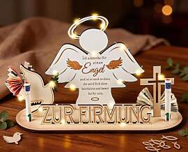 Giftota Geldgeschenk Firmung Holz mit LED