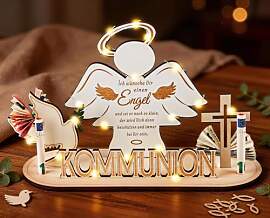Giftota Geldgeschenk Kommunion Holz mit LED