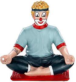 GILDE Clown Yoga-Frau Figur aus Kunstharz -