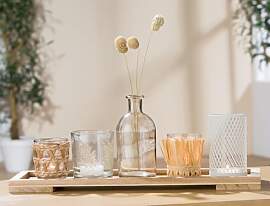 GILDE Dekotablett Geschenkset 6 teilig Natur –