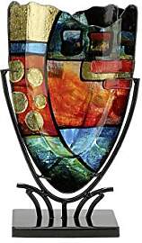 GILDE GLAS art Dekovase XL – Designer Deko