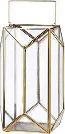 GILDE Windlicht Cozy aus Glas und Metall -
