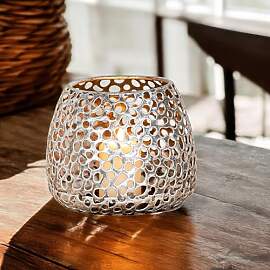 GILDE Windlicht Metall Chico – Tischdeko Farbe: