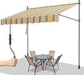 Gimisgu Klemmmarkise, 400x120cm mit Handkurbel