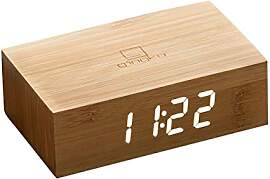 Gingko Design G003B11 Wecker, Holz, Braun,