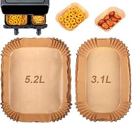 GINOYA 100PCS Backpapier für Philips Dual Basket