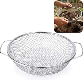 GIONAR 30CM Gartensieb-Edelstahl Erdsieb mit