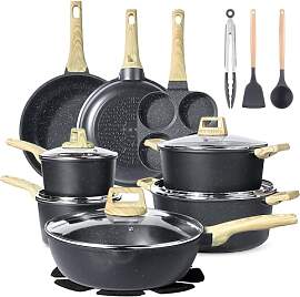 GiPP 22-teiliges Keramik Töpfe und Pfannen Set