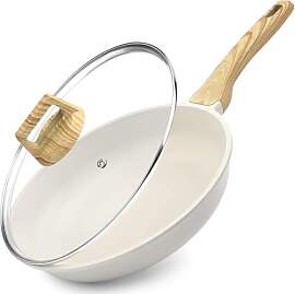 GiPP Granit-Antihaft-Bratpfanne mit Deckel,Gesunde 