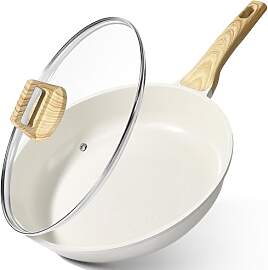 GiPP Granit Antihaft Bratpfanne mit Deckel,Gesunde 